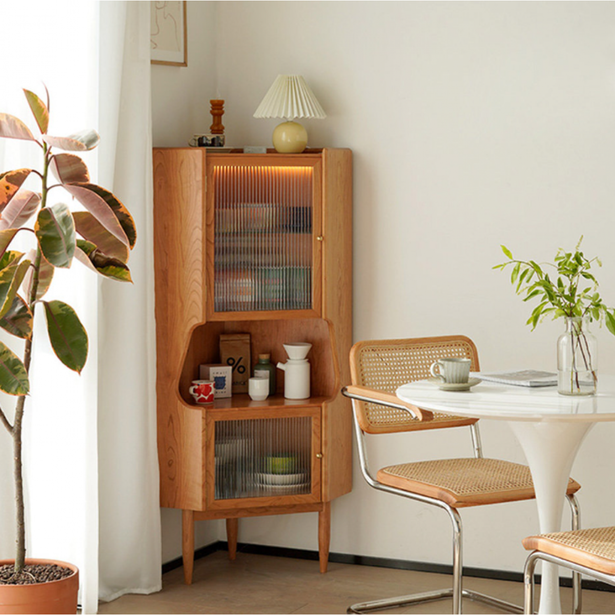 Fuurn SF3701 Corner 置物櫃 (天然櫻桃木)